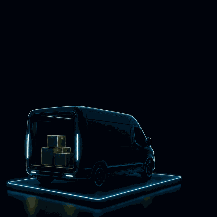 daXos sensing across a mixed fleet — van, loader, box truck, refuse, semi-trailer, cargo trike